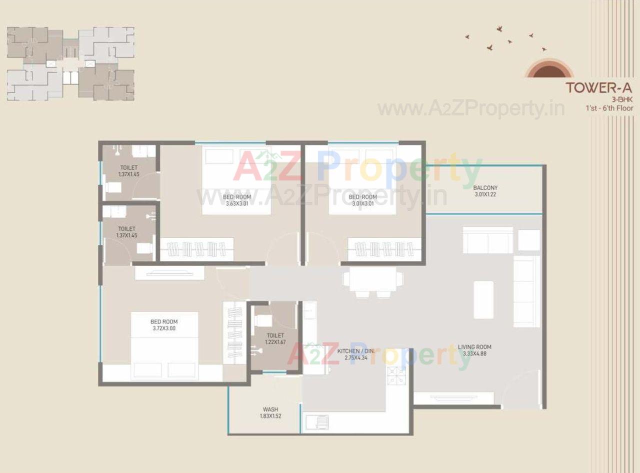 Layout of real estate project Mudra Elegance located at Atladara, Vadodara, Gujarat