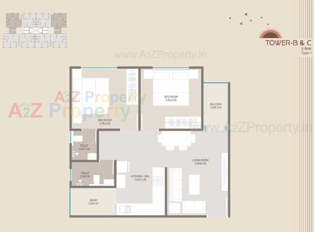 Layout of real estate project Mudra Elegance located at Atladara, Vadodara, Gujarat