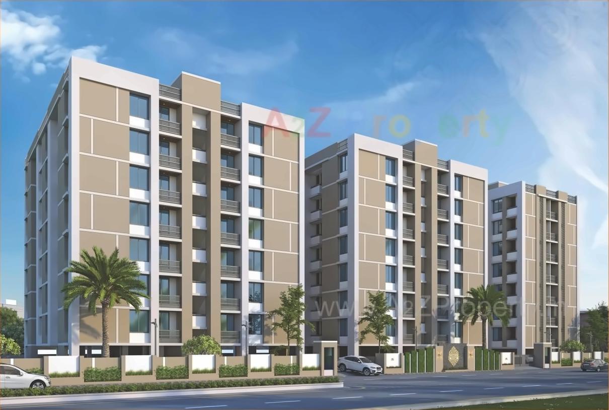 3D Elevation of real estate project Mudra Heights located at Vadsar, Vadodara, Gujarat