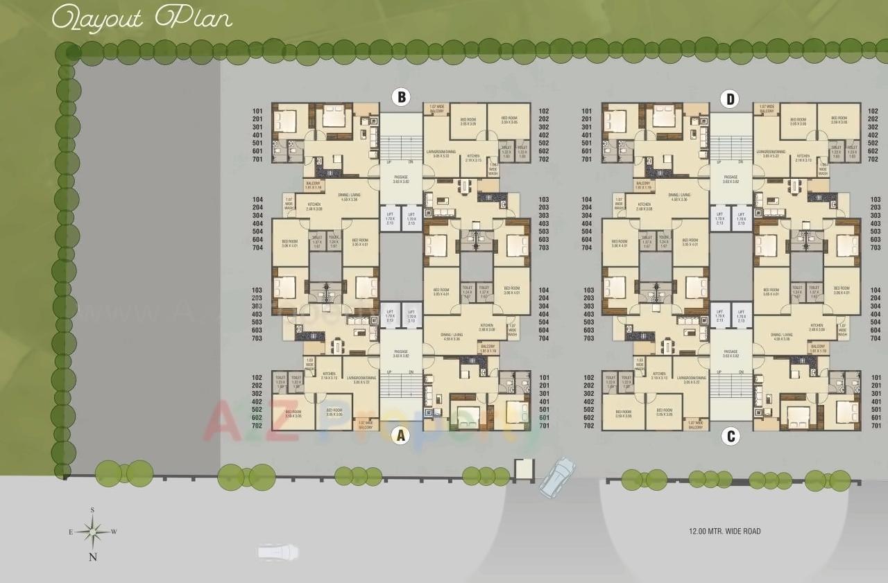 Layout of real estate project Mudra Heights located at Vadsar, Vadodara, Gujarat