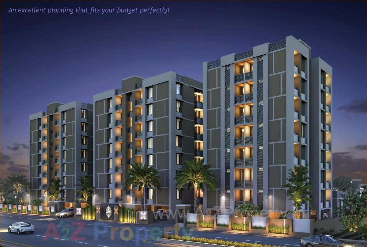 3D Elevation of real estate project Mudra Heights located at Vadsar, Vadodara, Gujarat