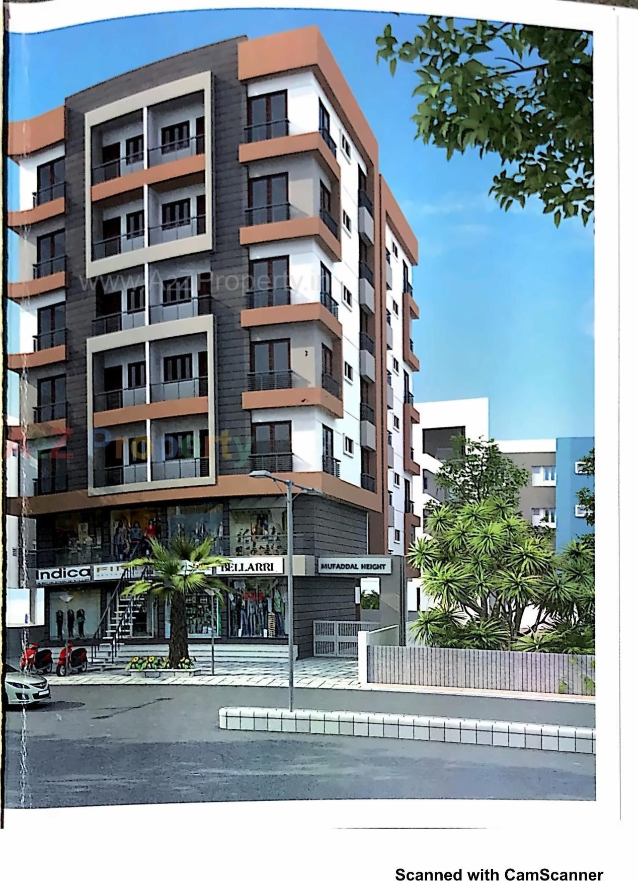 3D Elevation of real estate project Mufaddal Heights located at Bapod, Vadodara, Gujarat