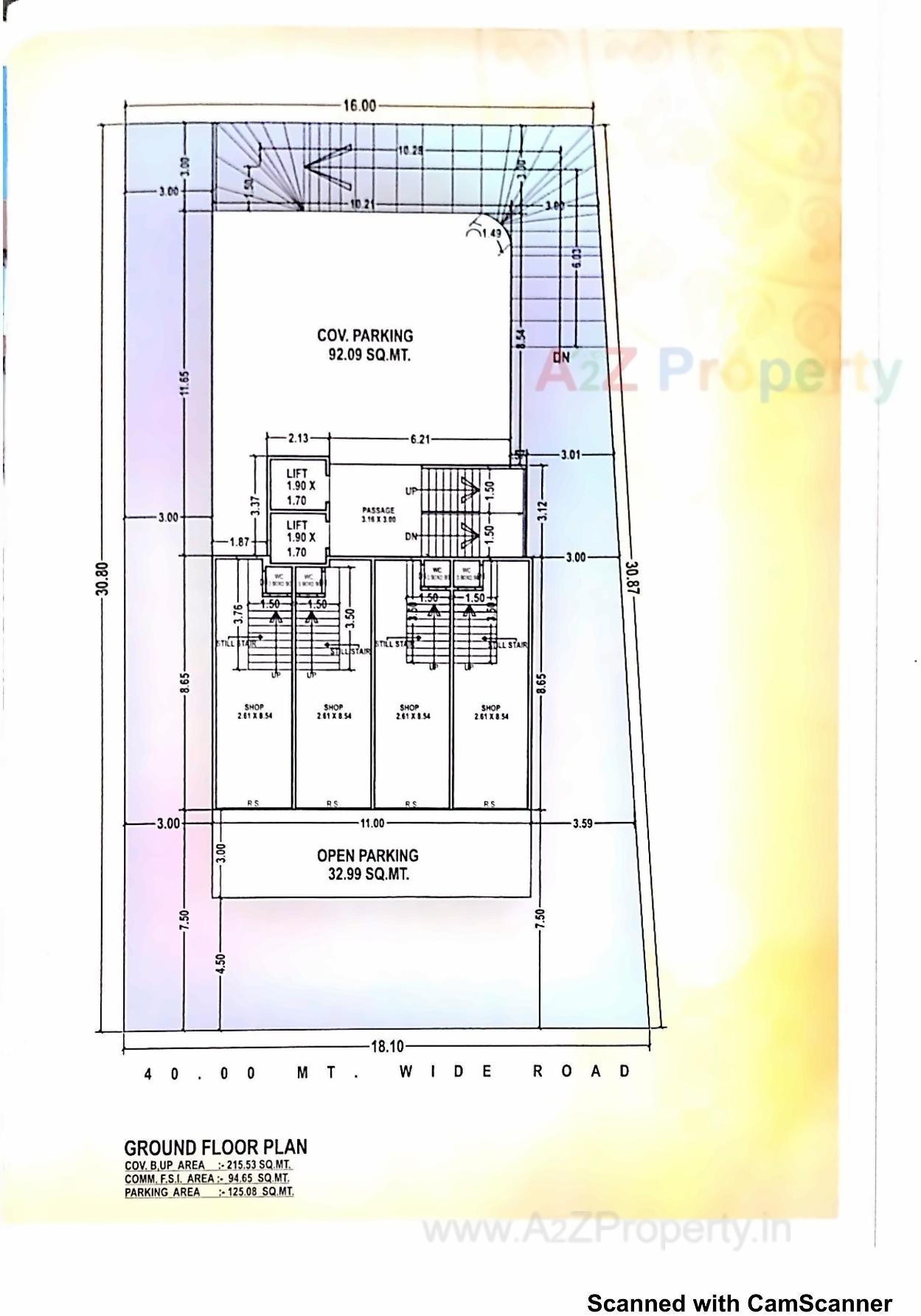 Layout of real estate project Mufaddal Heights located at Bapod, Vadodara, Gujarat