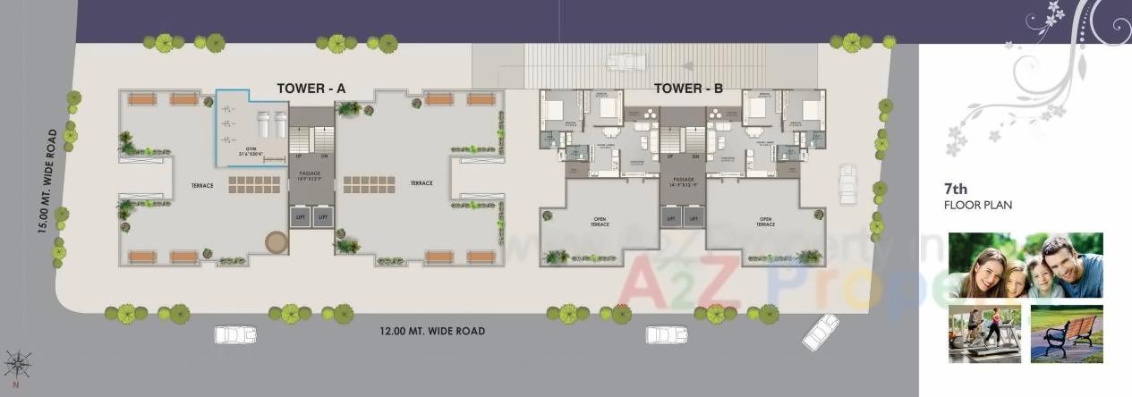 Layout of real estate project N Crest located at Sevasi, Vadodara, Gujarat