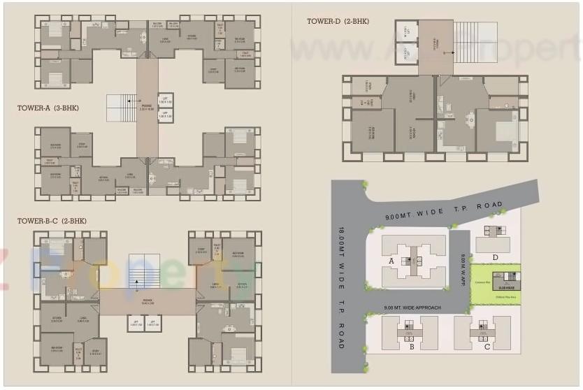 Layout of real estate project Nakshatra Heights located at Chhani, Vadodara, Gujarat