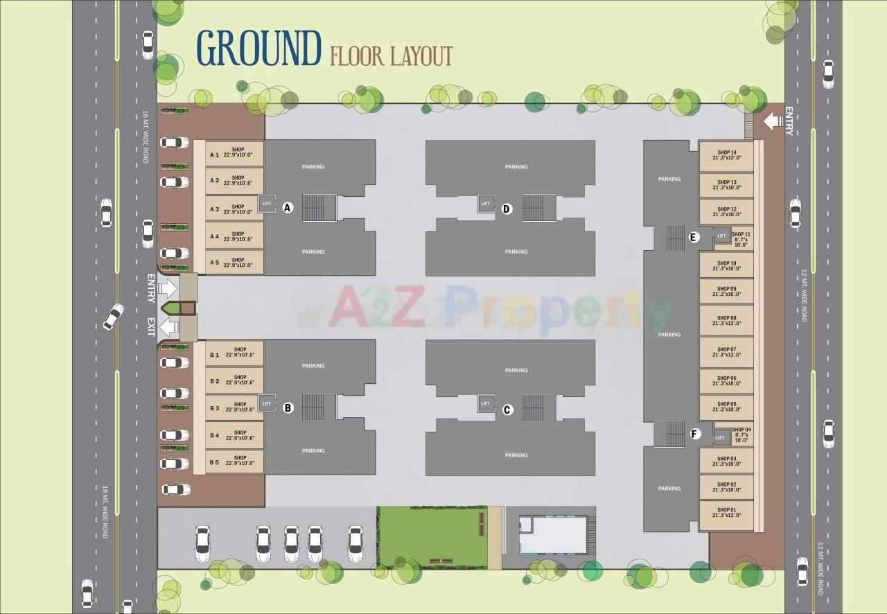 Layout of real estate project Naman Height located at Kapurai, Vadodara, Gujarat