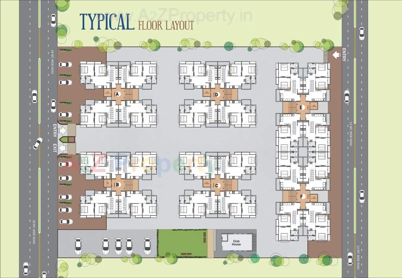 Layout of real estate project Naman Height located at Kapurai, Vadodara, Gujarat