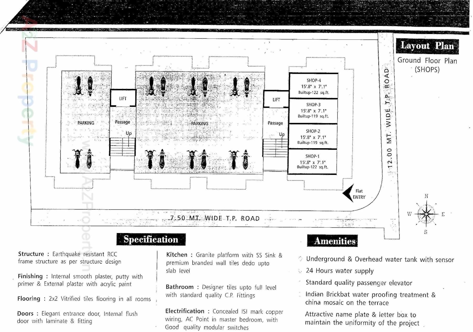 Layout of real estate project Naman Residency located at Vadodara, Vadodara, Gujarat