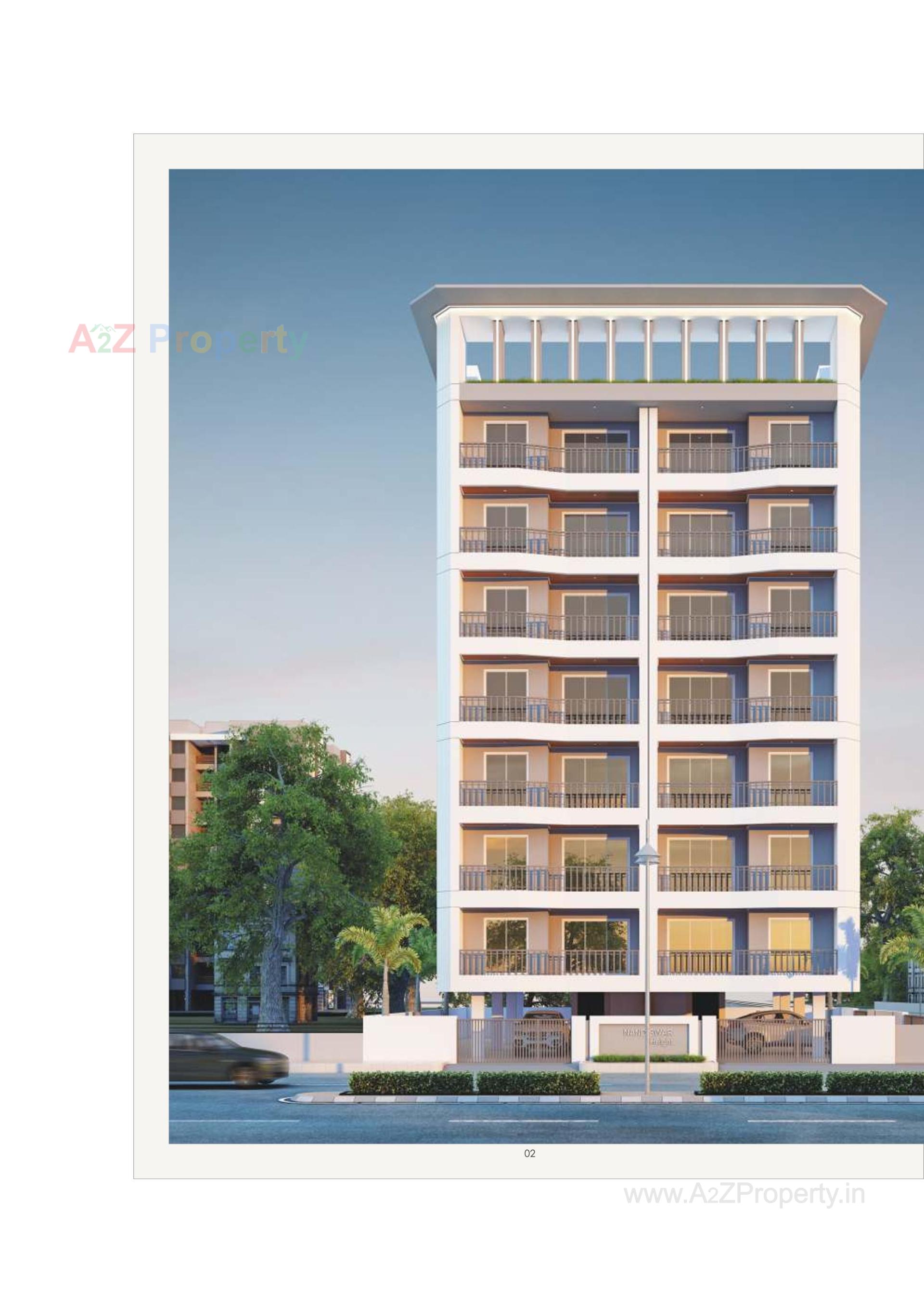 3D Elevation of real estate project Nandishwar Heights located at Kasba, Vadodara, Gujarat