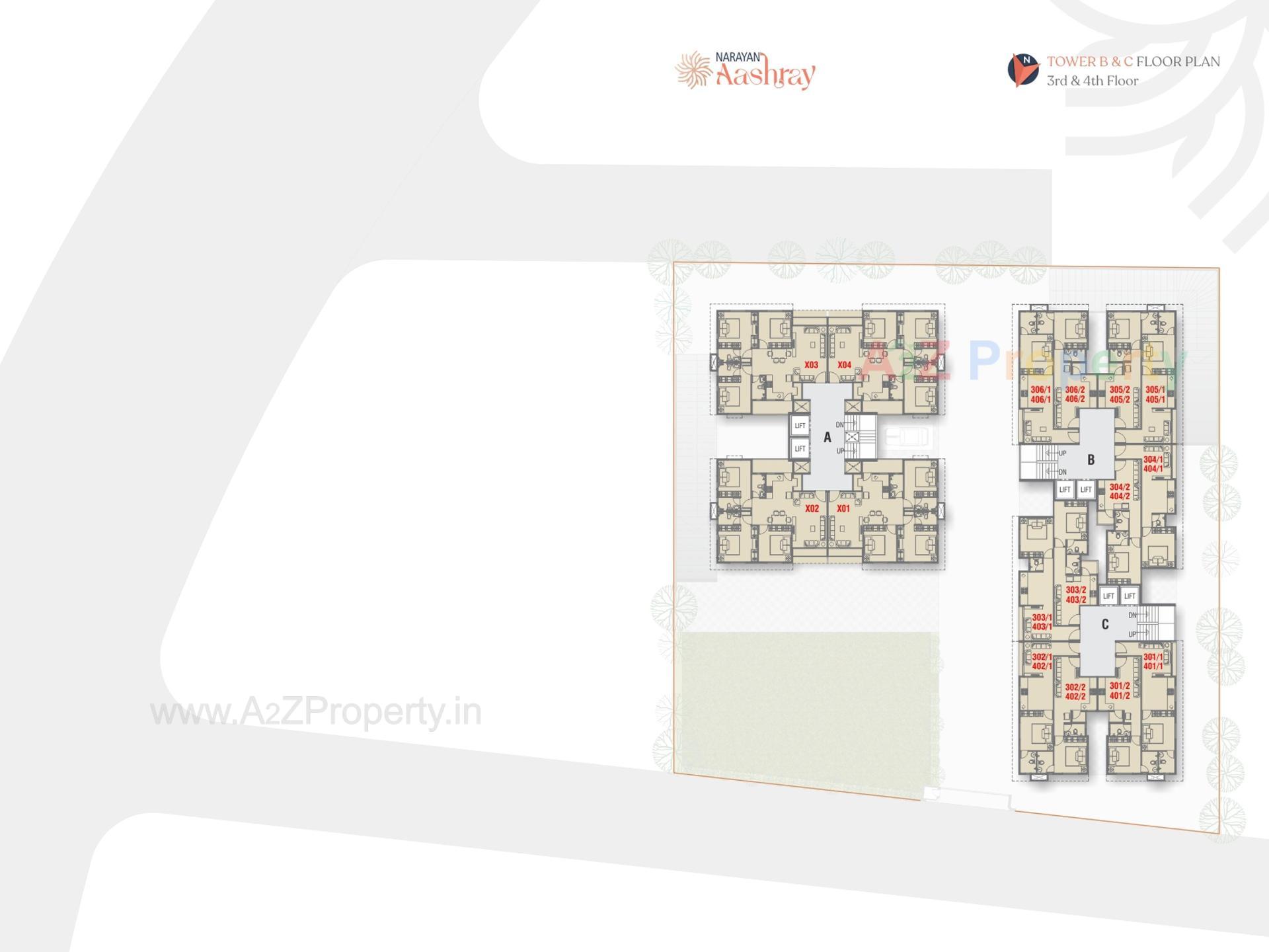 Layout of real estate project Narayan Aashray located at Kapurai, Vadodara, Gujarat