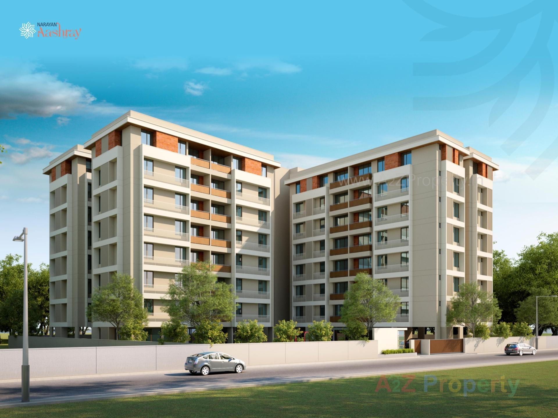 3D Elevation of real estate project Narayan Aashray located at Kapurai, Vadodara, Gujarat