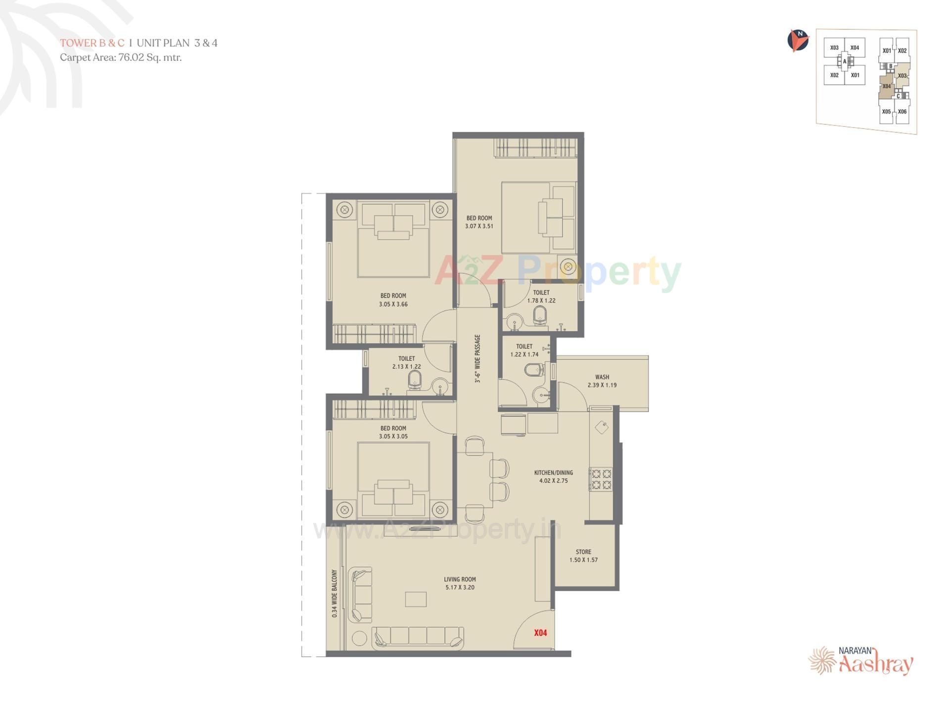 Layout of real estate project Narayan Aashray located at Kapurai, Vadodara, Gujarat