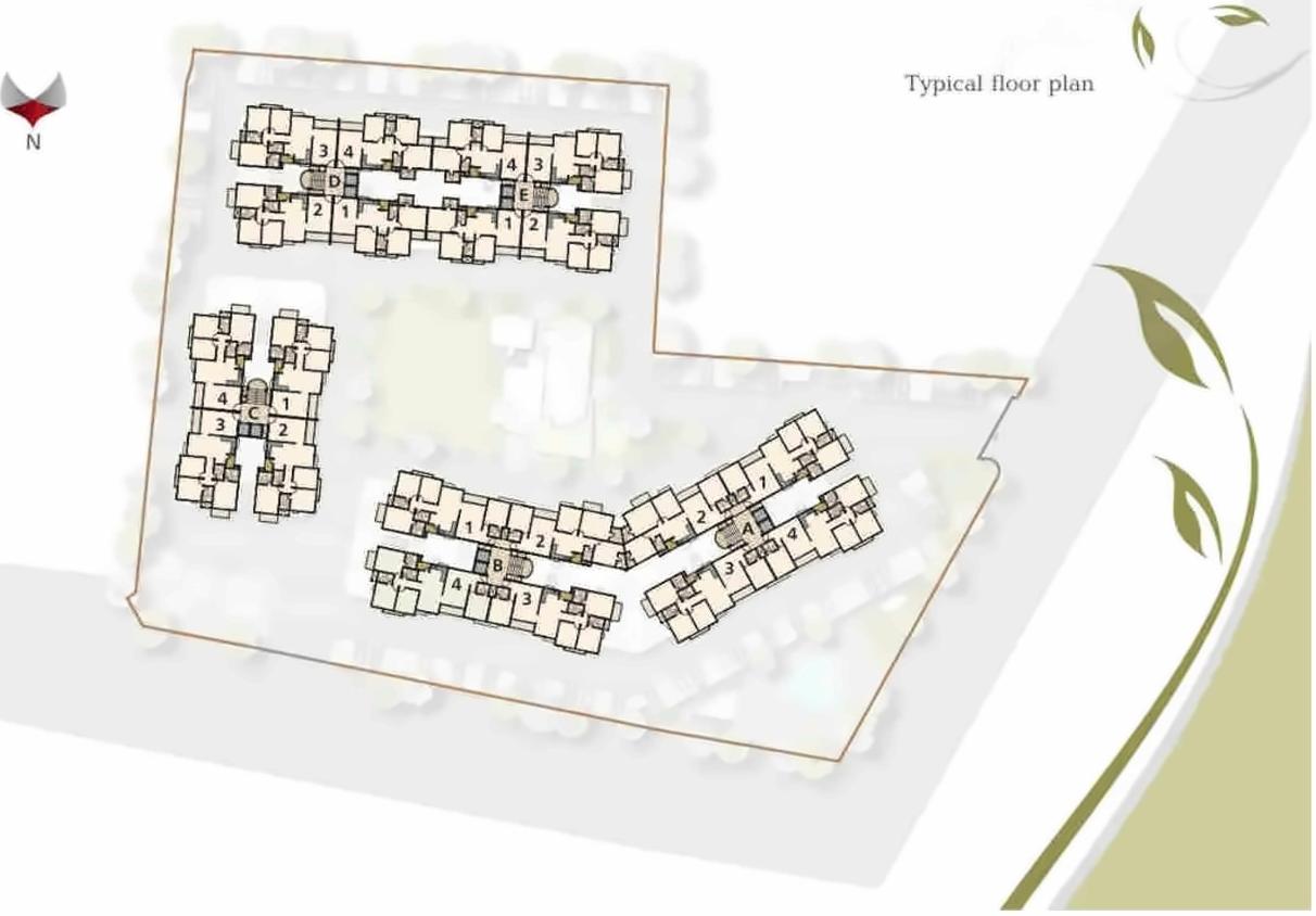 Layout of real estate project Narayan Aura located at Atladara, Vadodara, Gujarat