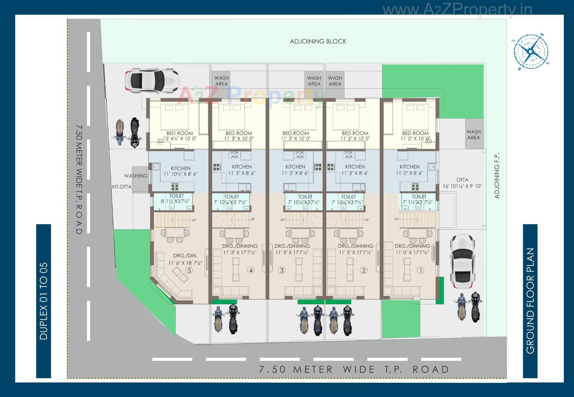 Layout of real estate project Narayan Green located at Bapod, Vadodara, Gujarat