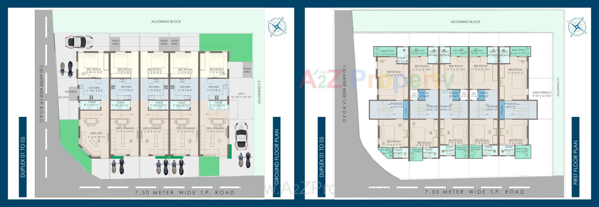 Layout of real estate project Narayan Green located at Bapod, Vadodara, Gujarat
