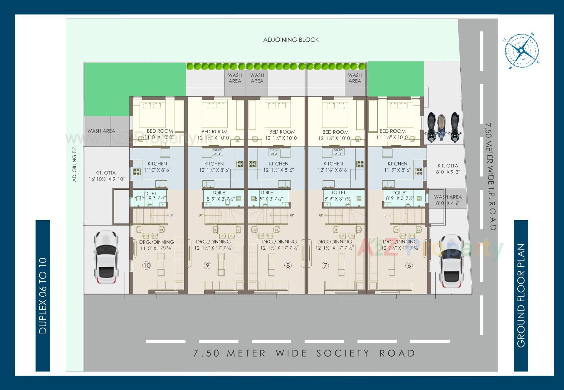 Layout of real estate project Narayan Green located at Bapod, Vadodara, Gujarat
