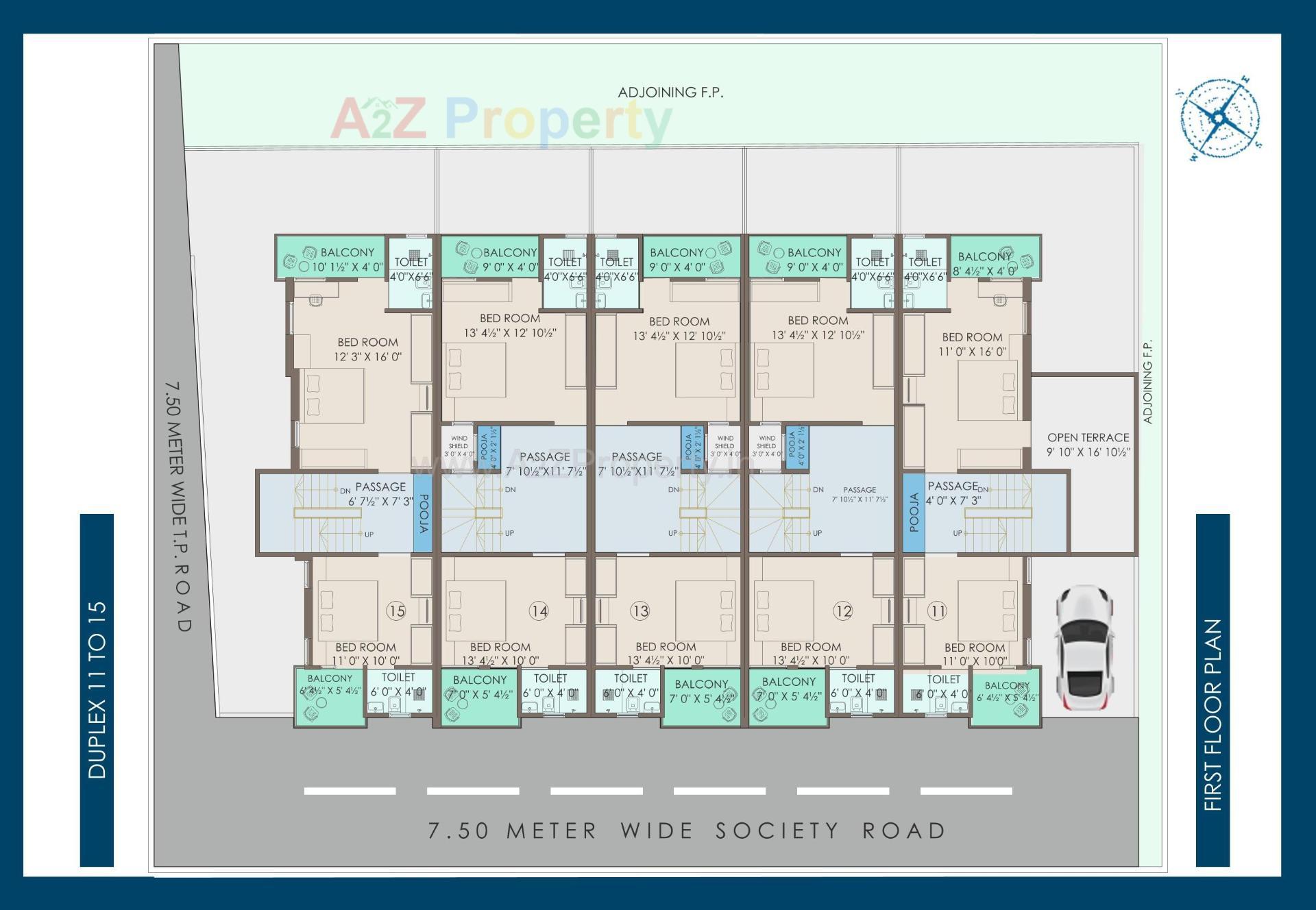 Layout of real estate project Narayan Green located at Bapod, Vadodara, Gujarat