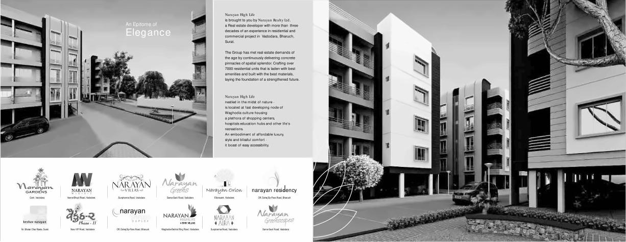 3D Elevation of real estate project Narayan Highlife Duplex Apartment located at Kapurai, Vadodara, Gujarat