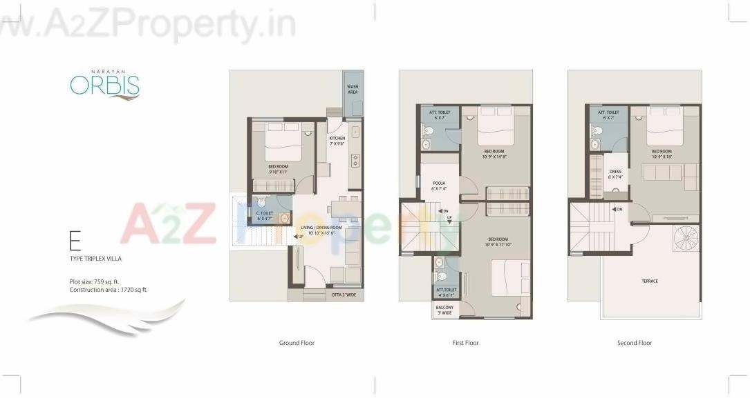 Layout of real estate project Narayan Orbis located at Vadodara, Vadodara, Gujarat