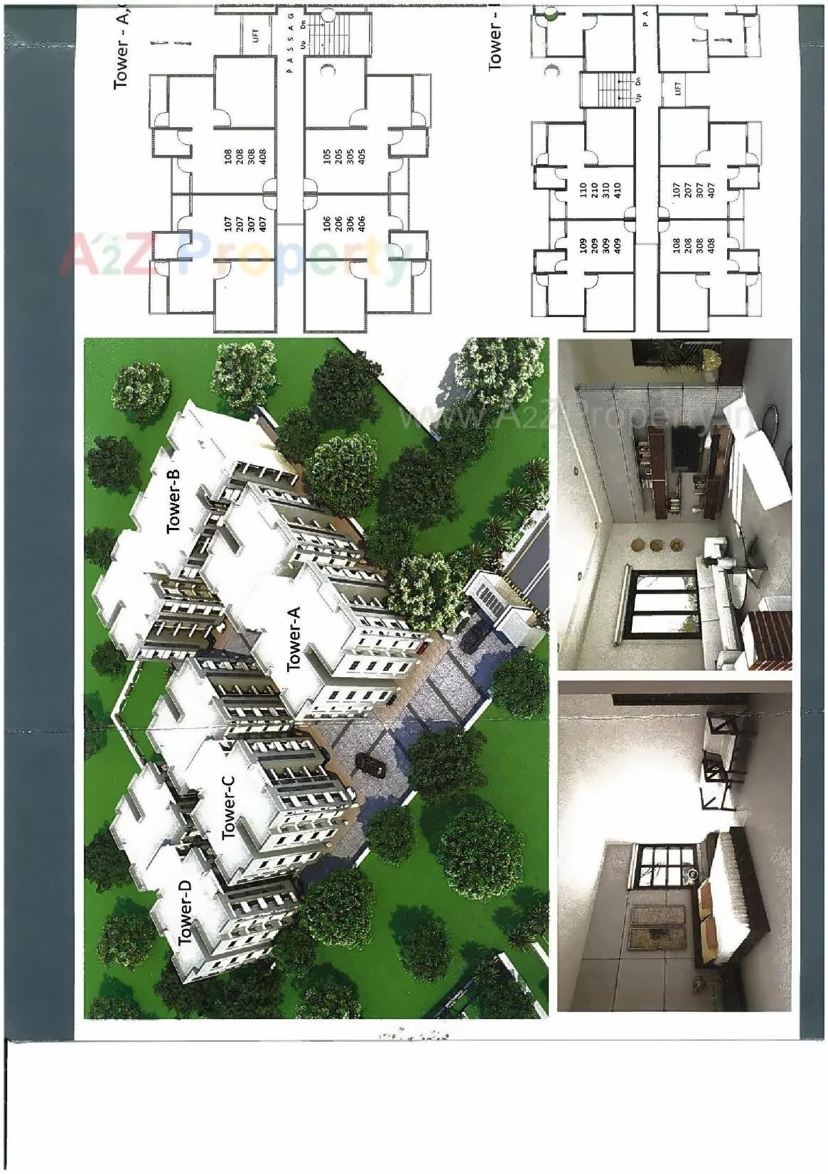Layout of real estate project Neel Deep Tower located at Dasharath, Vadodara, Gujarat