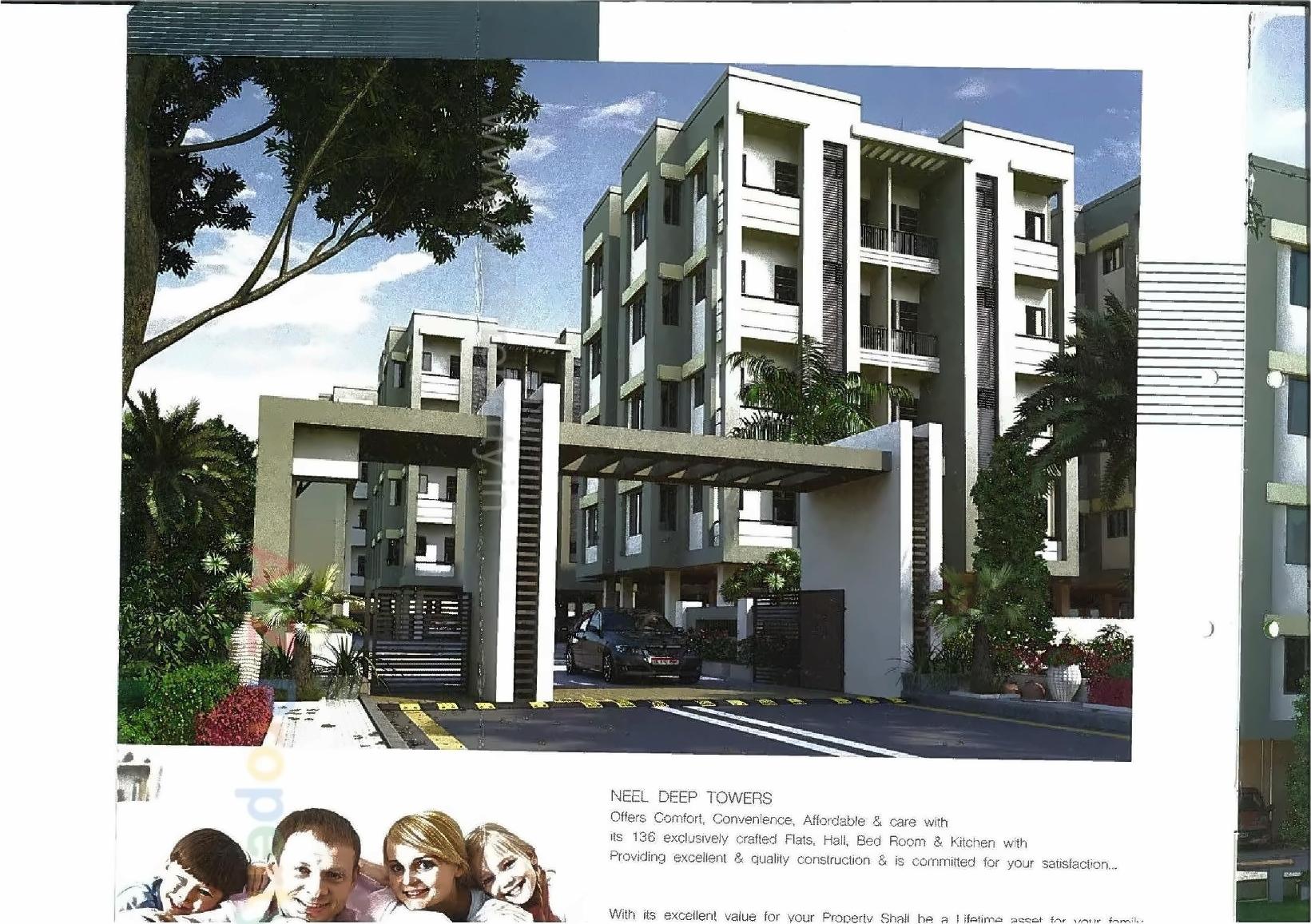 3D Elevation of real estate project Neel Deep Tower located at Dasharath, Vadodara, Gujarat