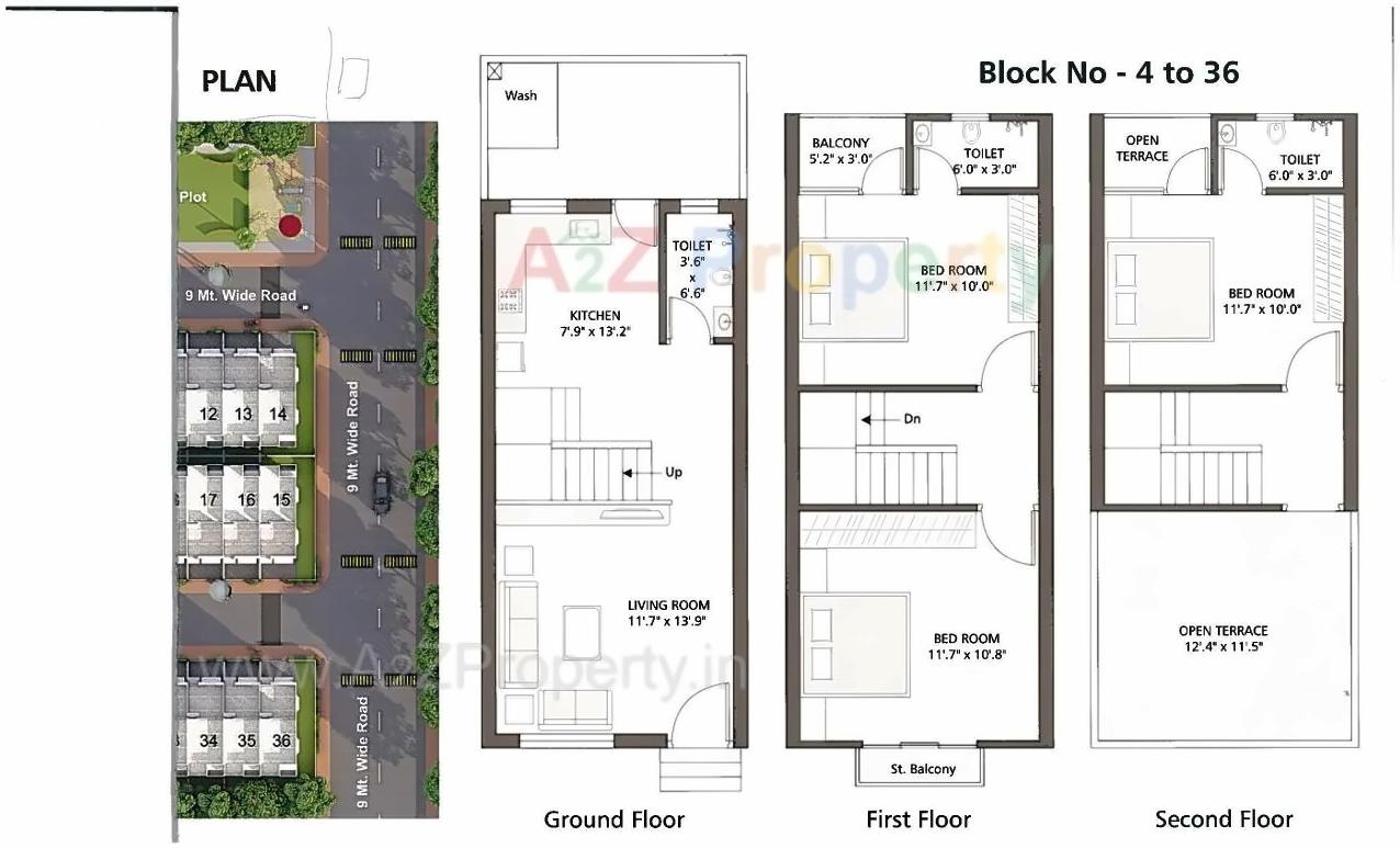 Layout of real estate project Neel Deep Triplex located at Dasharath, Vadodara, Gujarat