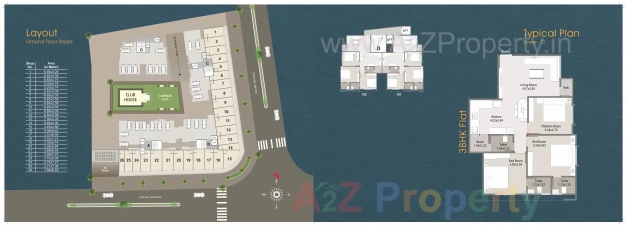 Layout of real estate project Neelkanth Palms located at Bil, Vadodara, Gujarat