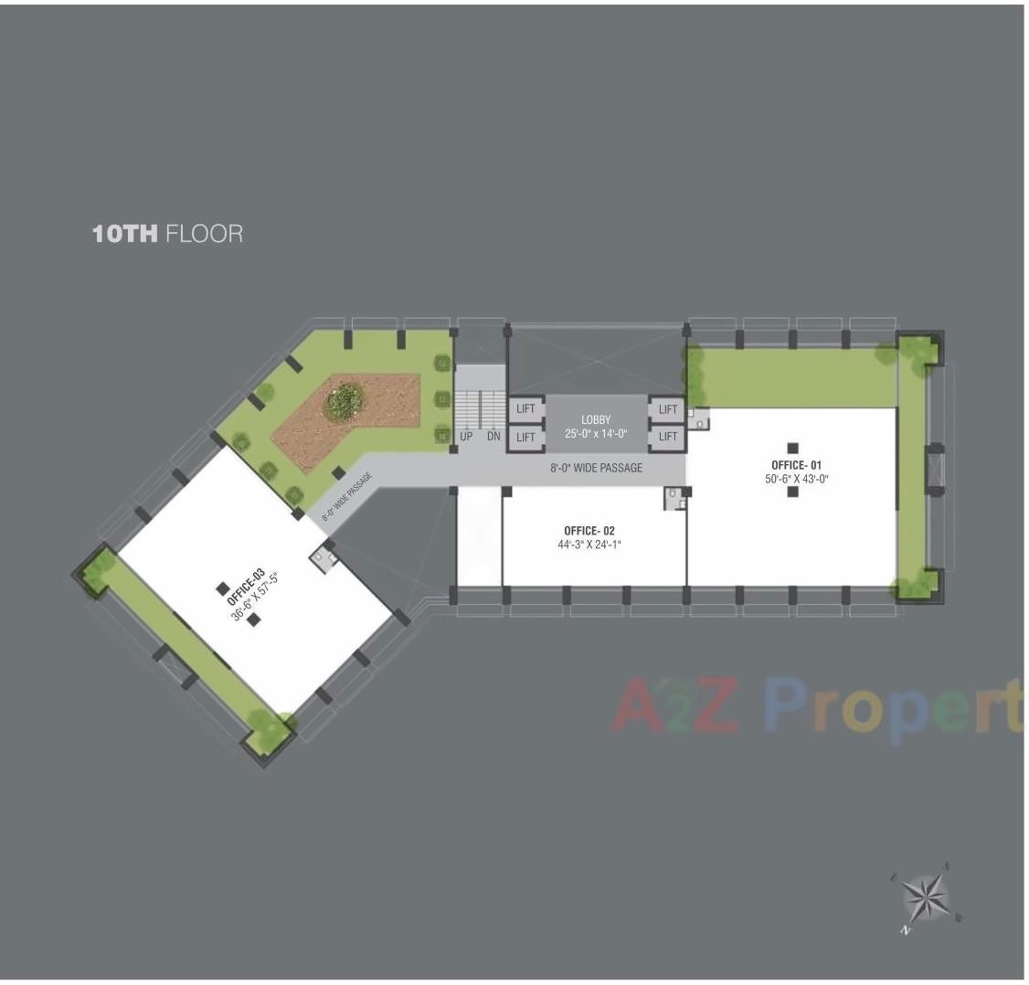 Layout of real estate project Neptune Edge located at Subhanpura, Vadodara, Gujarat