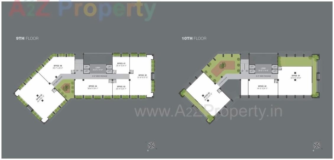 Layout of real estate project Neptune Edge located at Subhanpura, Vadodara, Gujarat
