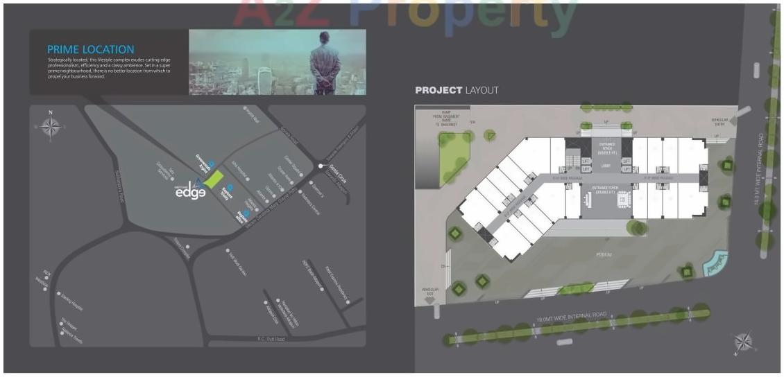 Layout of real estate project Neptune Edge located at Subhanpura, Vadodara, Gujarat