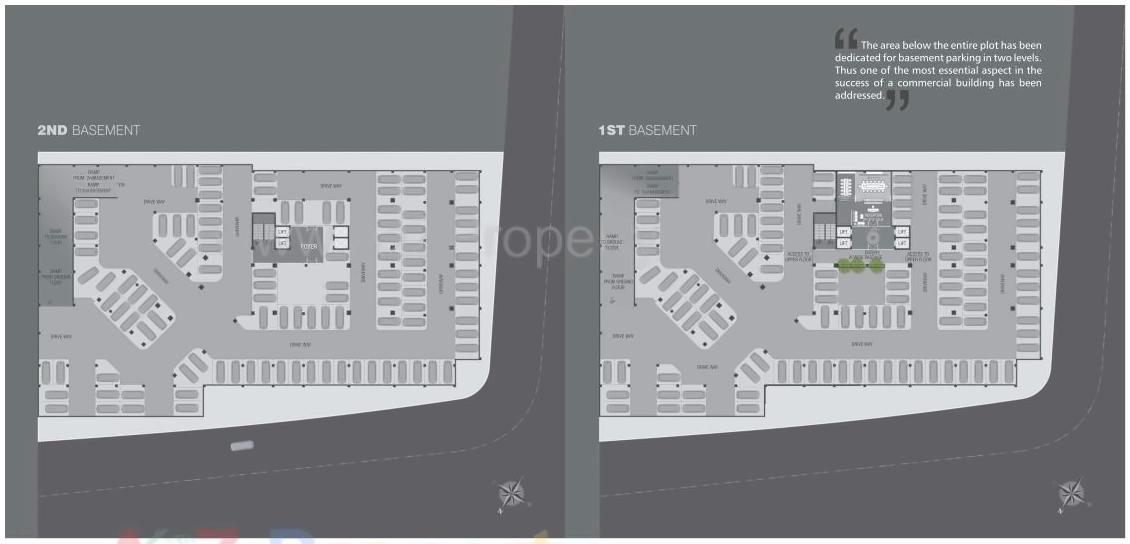 Layout of real estate project Neptune Edge located at Subhanpura, Vadodara, Gujarat
