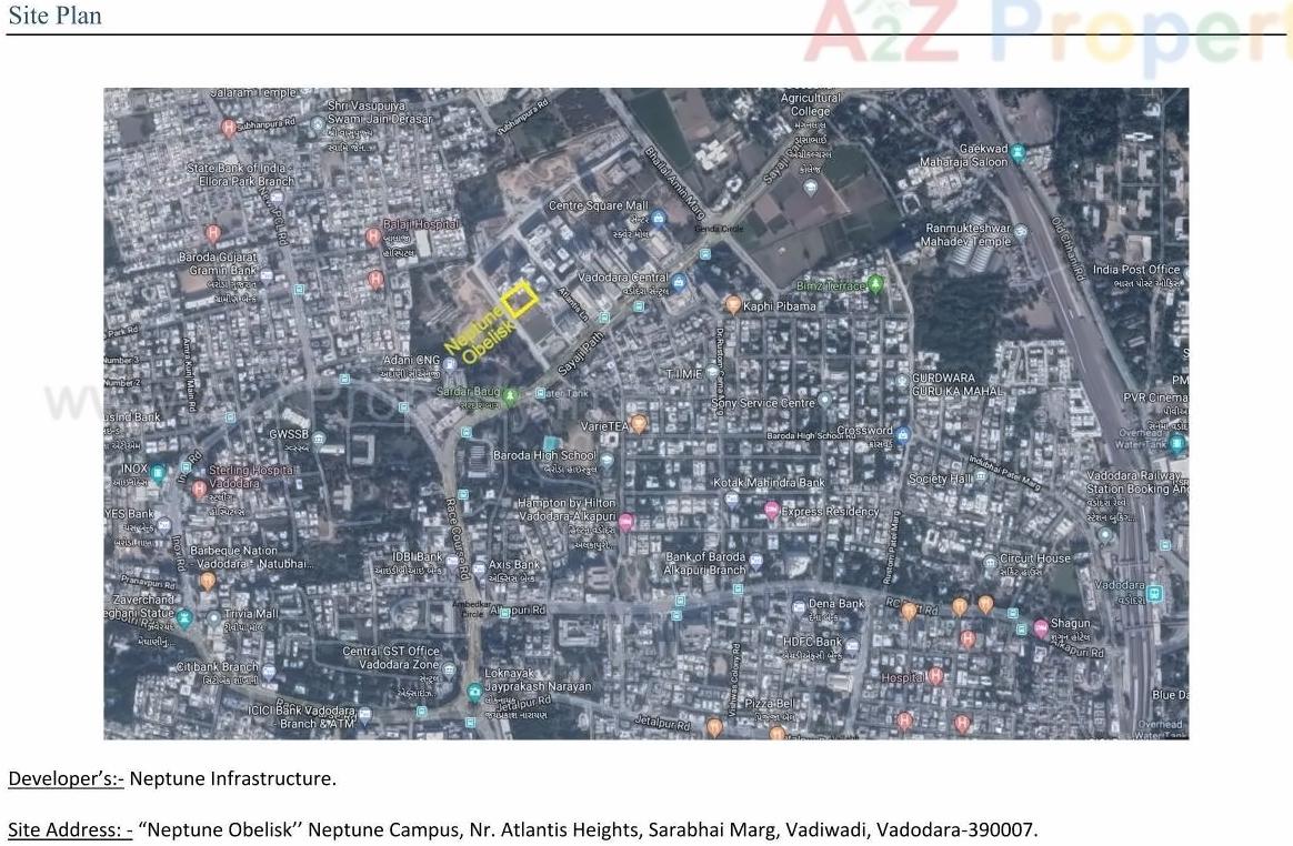  of real estate project Neptune Obelisk located at Vadiwadi, Vadodara, Gujarat
