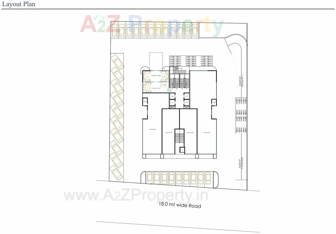 Layout of real estate project Neptune Obelisk located at Vadiwadi, Vadodara, Gujarat