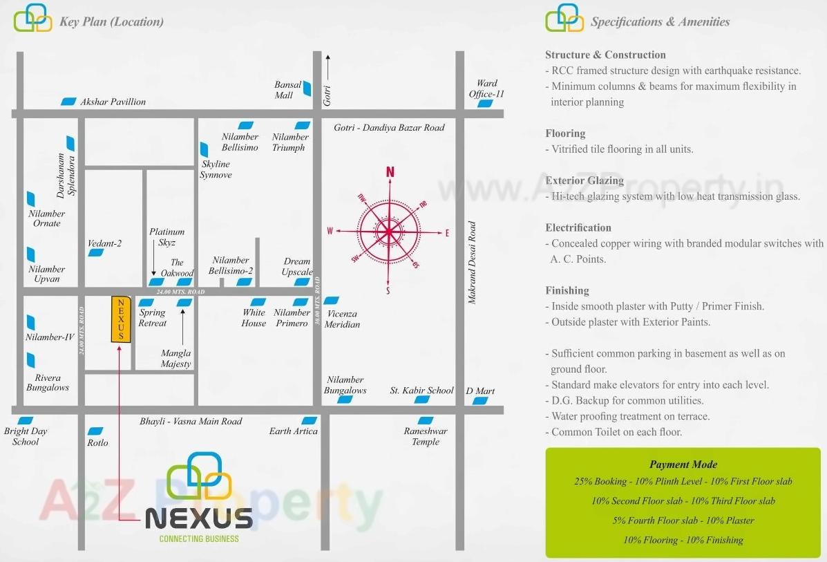 of real estate project Nexus located at Bhayli, Vadodara, Gujarat