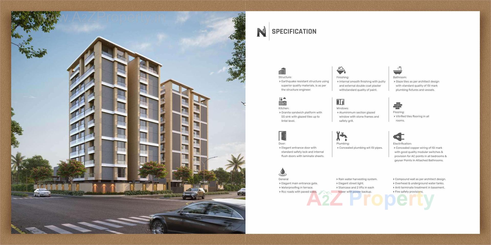 3D Elevation of real estate project Nidhaan Harmony located at Ankodia, Vadodara, Gujarat