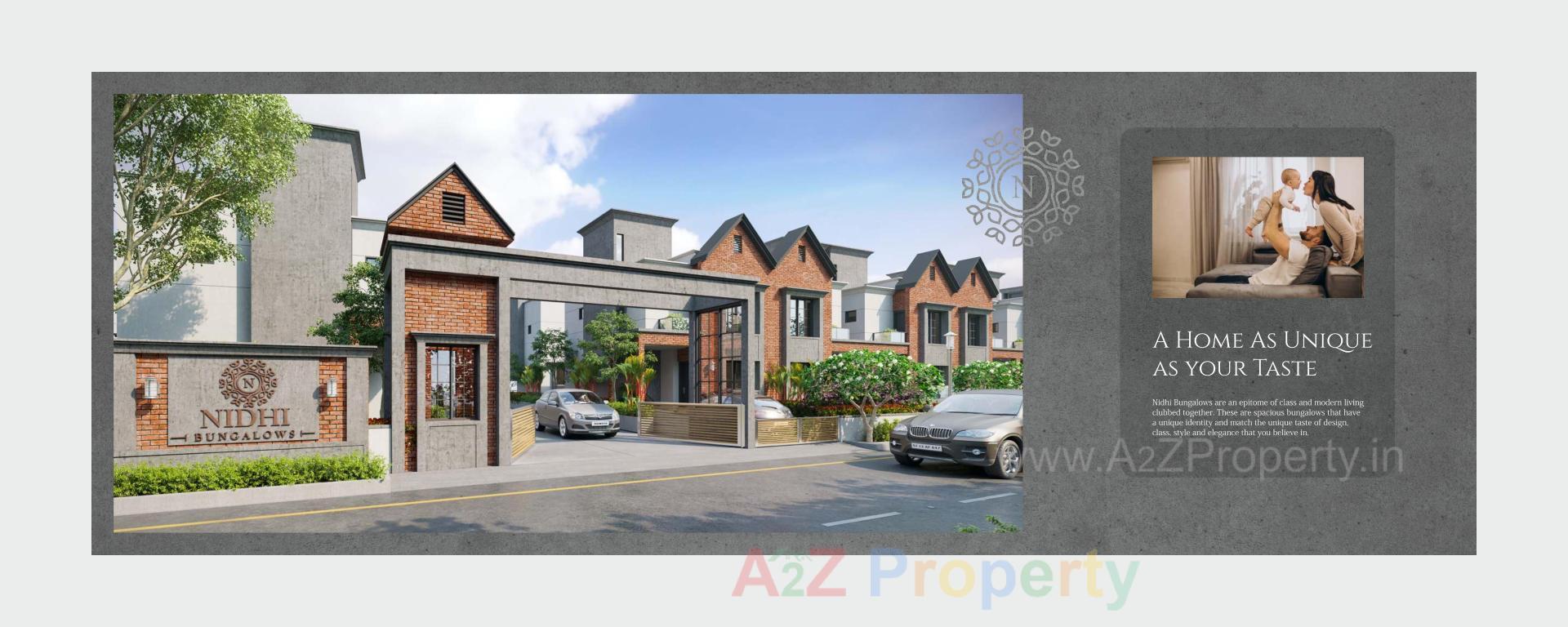 3D Elevation of real estate project Nidhi Bungalows located at Kapurai, Vadodara, Gujarat