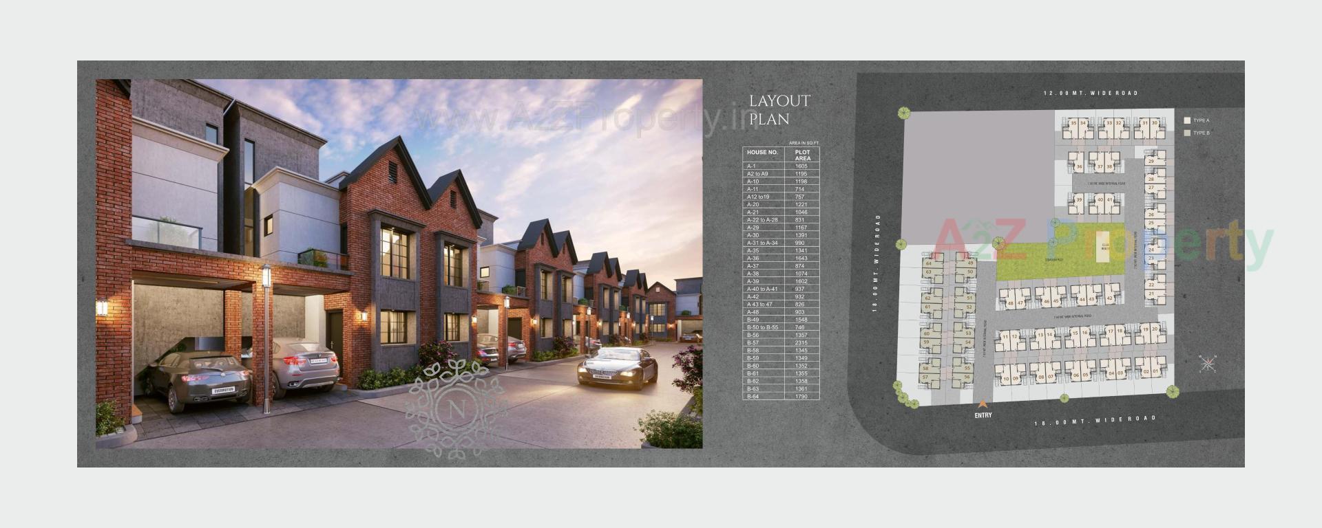 Layout of real estate project Nidhi Bungalows located at Kapurai, Vadodara, Gujarat