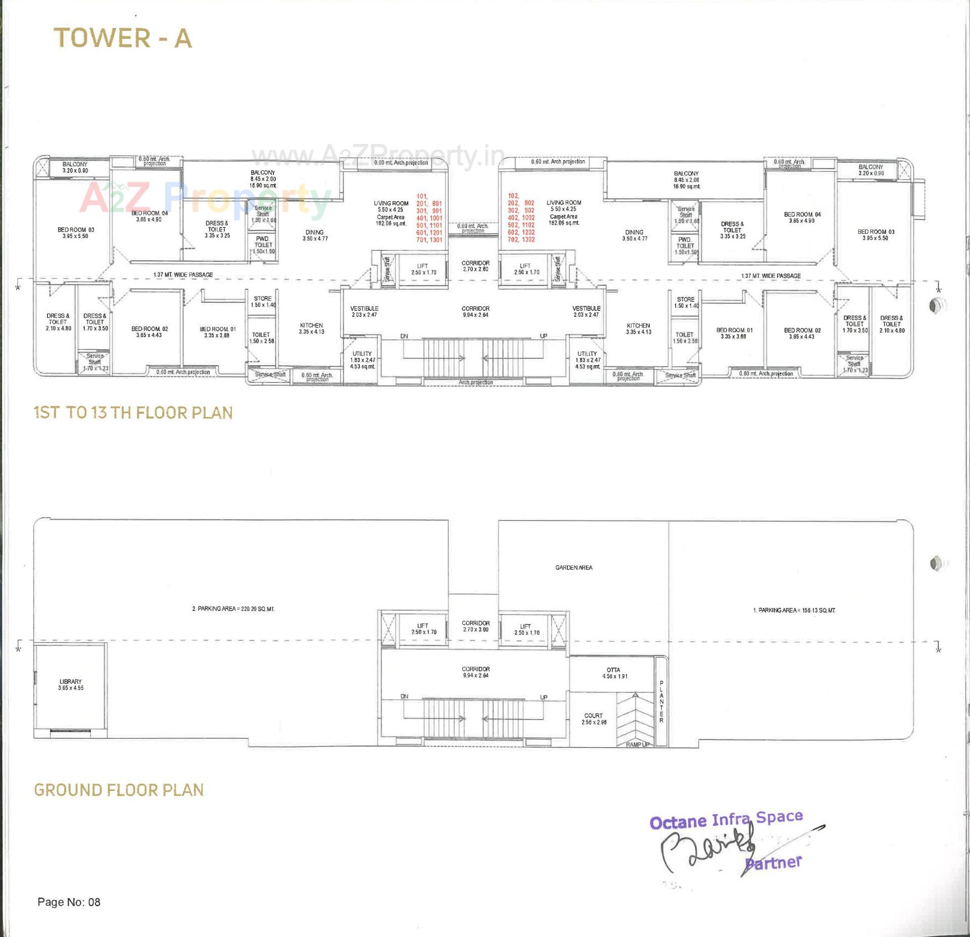 Layout of real estate project Nilamber Bellissimo located at Bhayli, Vadodara, Gujarat