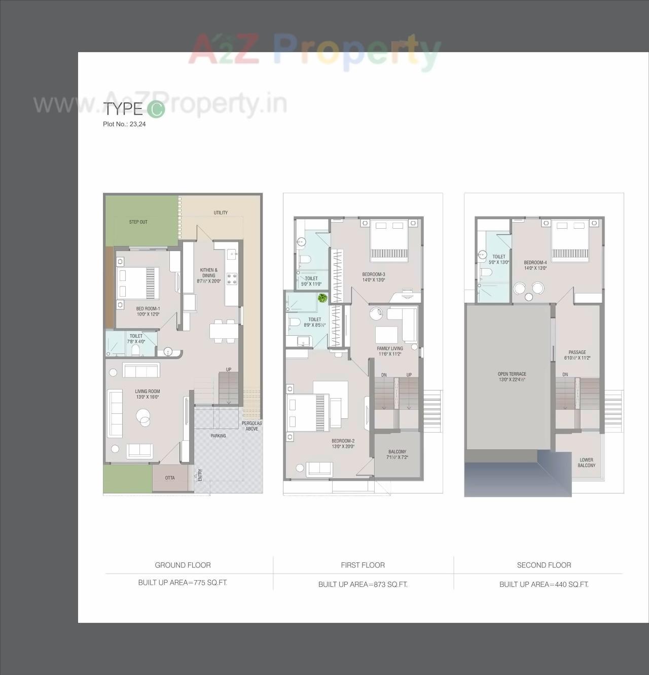 Layout of real estate project Nilamber Bliss located at Sevasi, Vadodara, Gujarat