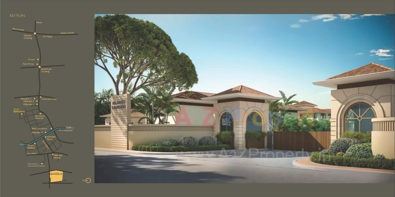 3D Elevation of real estate project Nilamber Grandeur located at Bhayli, Vadodara, Gujarat