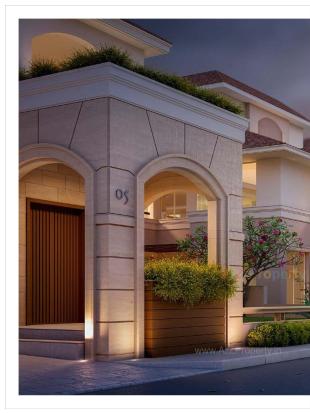 Elevation of real estate project Nilamber Grandiour Ii located at Bhayli, Vadodara, Gujarat