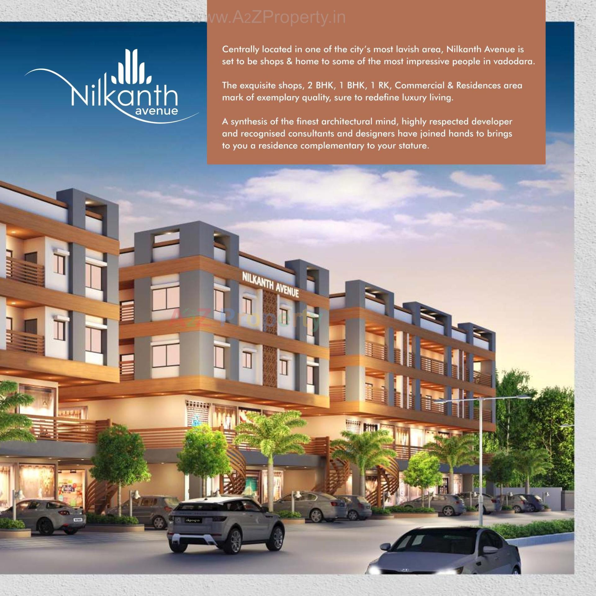 3D Elevation of real estate project Nilkanth Avenue located at Vadodara, Vadodara, Gujarat