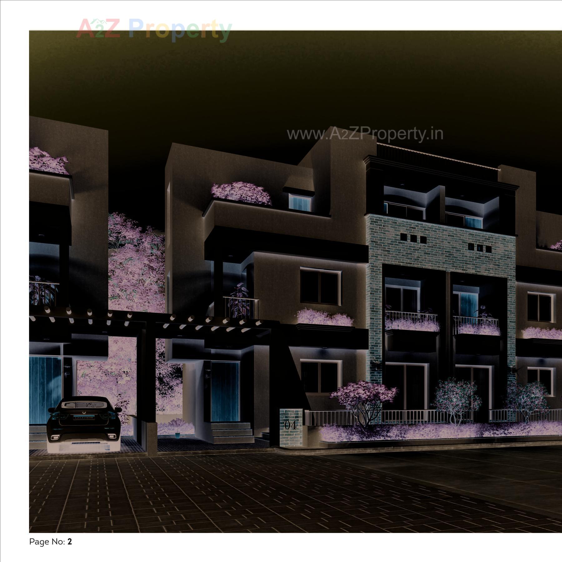 3D Elevation of real estate project Nilkanth Green Bungalows located at Chhani, Vadodara, Gujarat
