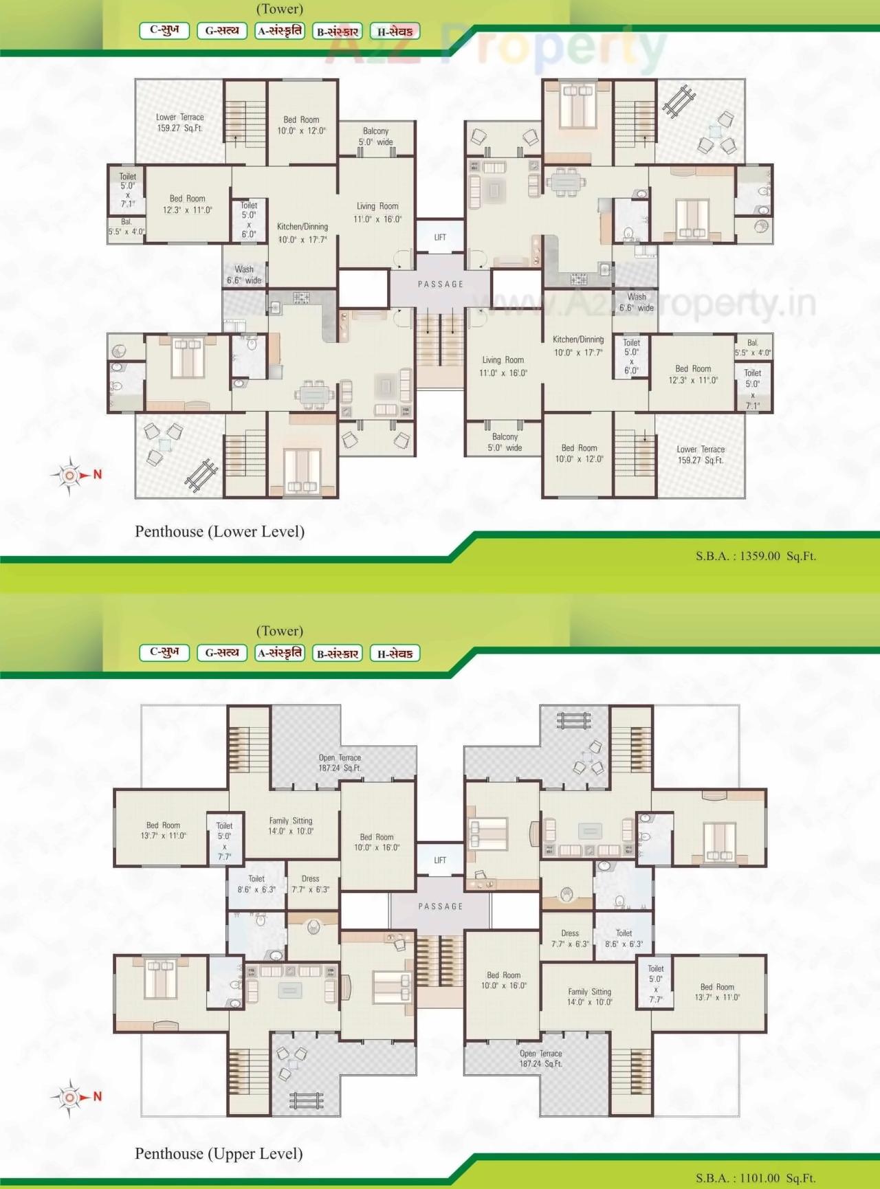 Layout of real estate project Nilkanth Greens located at Kalali, Vadodara, Gujarat