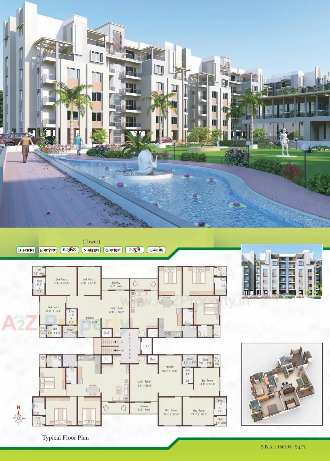 Layout of real estate project Nilkanth Greens located at Kalali, Vadodara, Gujarat