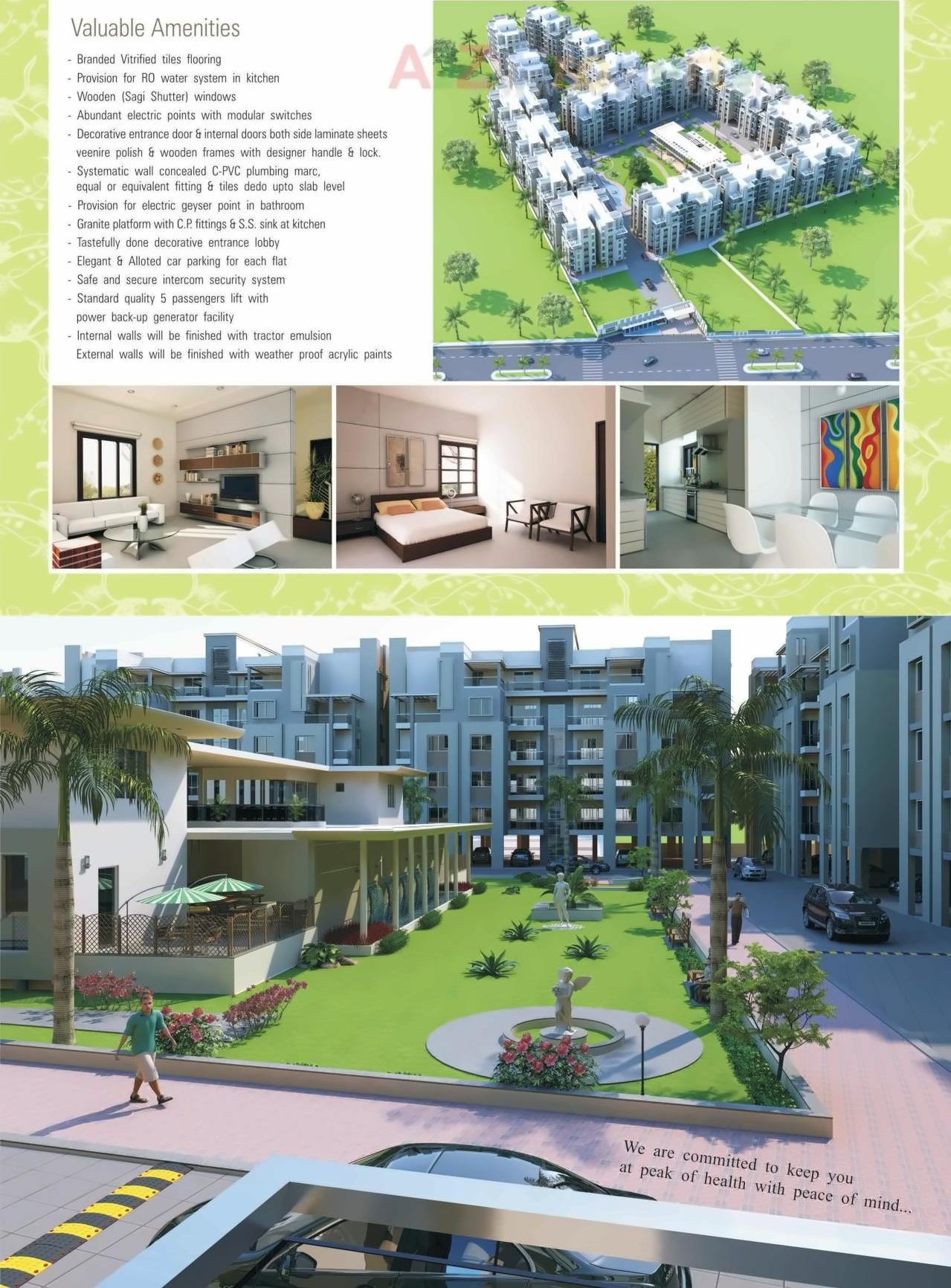 3D Elevation of real estate project Nilkanth Greens located at Kalali, Vadodara, Gujarat