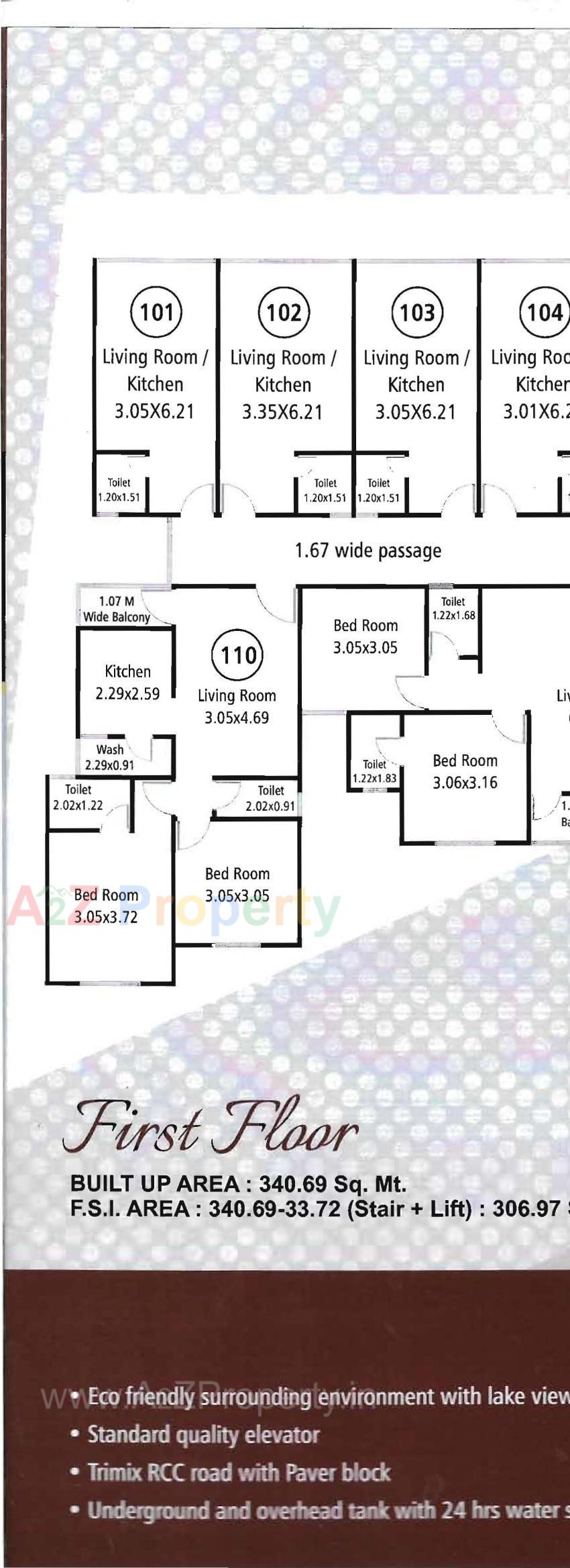 Layout of real estate project Nilkanth Height located at Amodar, Vadodara, Gujarat