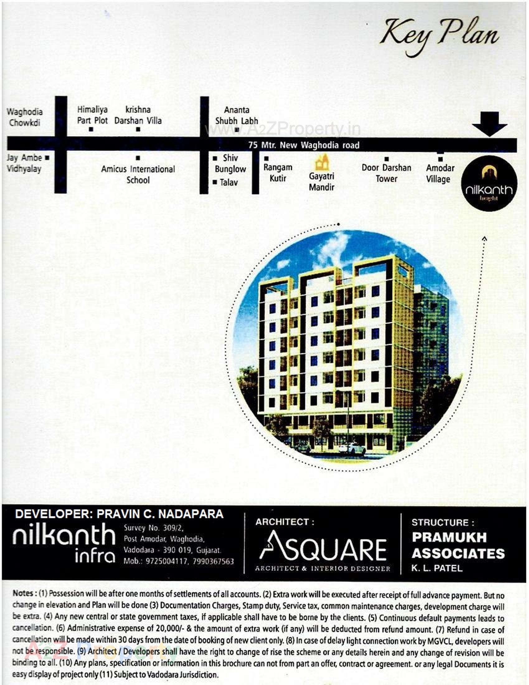  of real estate project Nilkanth Height located at Amodar, Vadodara, Gujarat
