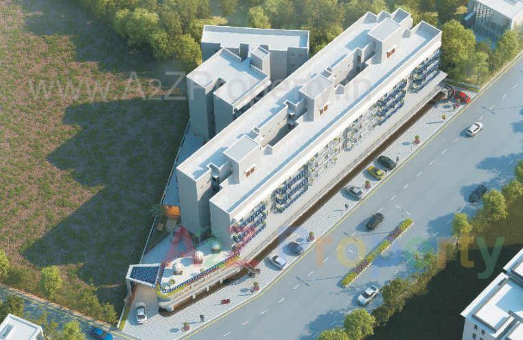 3D Elevation of real estate project Nilkanth Resi Cum Plaza located at Danteshwar, Vadodara, Gujarat