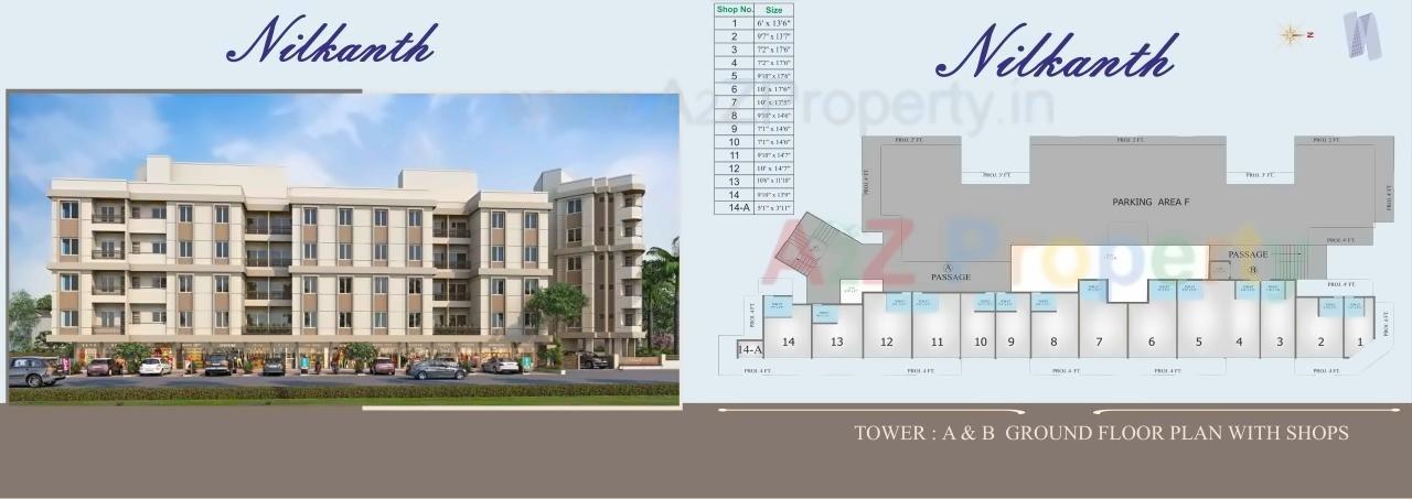 Layout of real estate project Nilkanth Residency located at Dumad, Vadodara, Gujarat